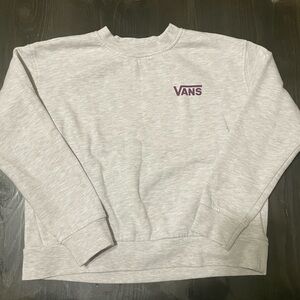 Vans Women's Heather Gray Crew Neck Sweater
